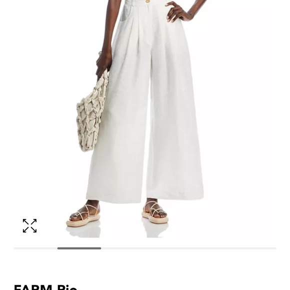 FARM Rio Pants - Farm Rio white linen pants
